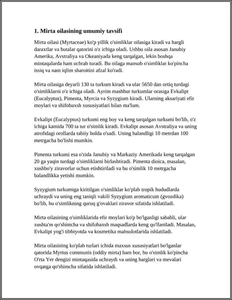 MIRTANAMOLAR QABILASI OILASI TASNIFI 3
