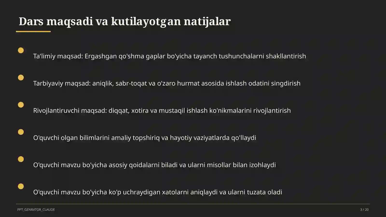Ergashgan qo'shma gaplar (9-sinf) 3