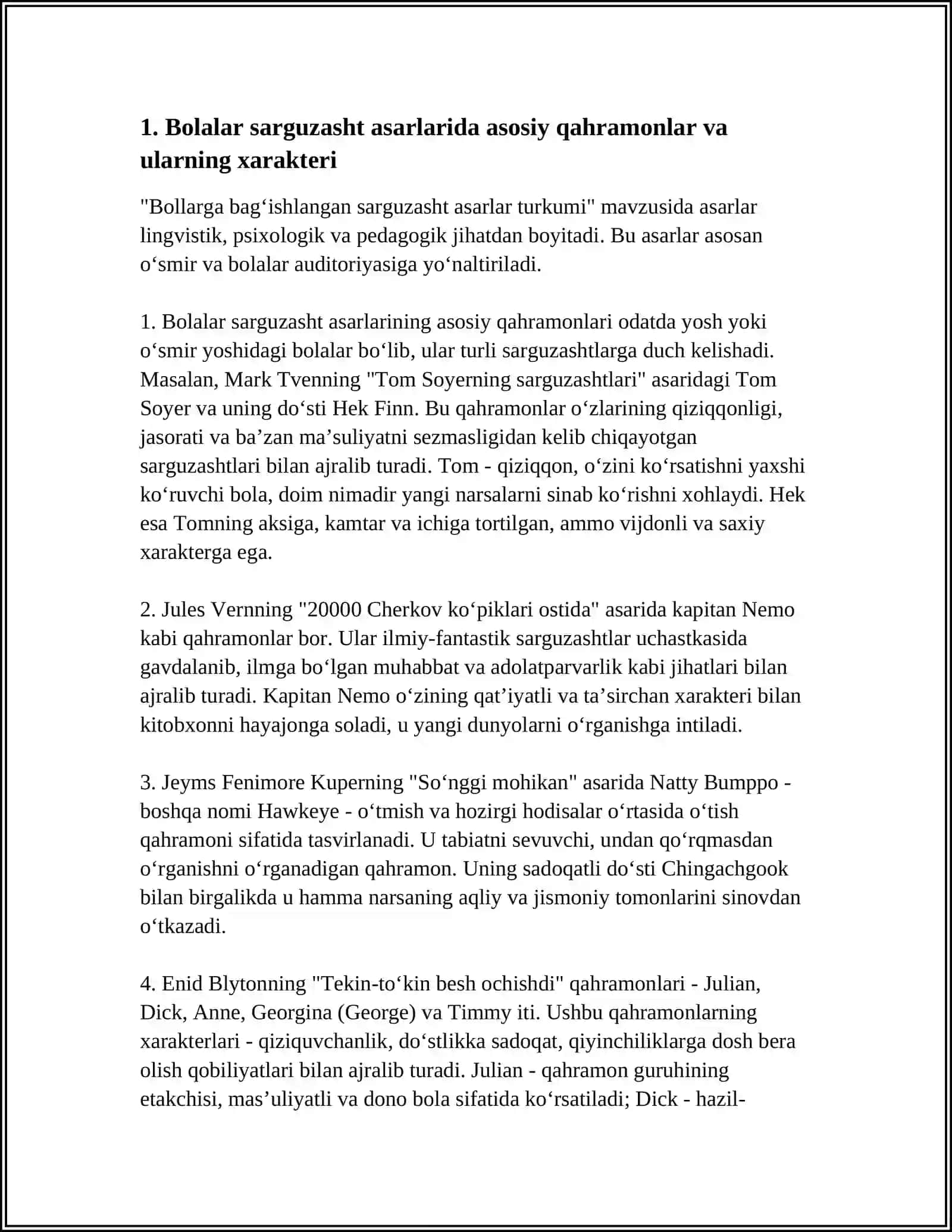 Bollarga Bag'ishlangan Sarguzasht Asarlar Turkumi 3