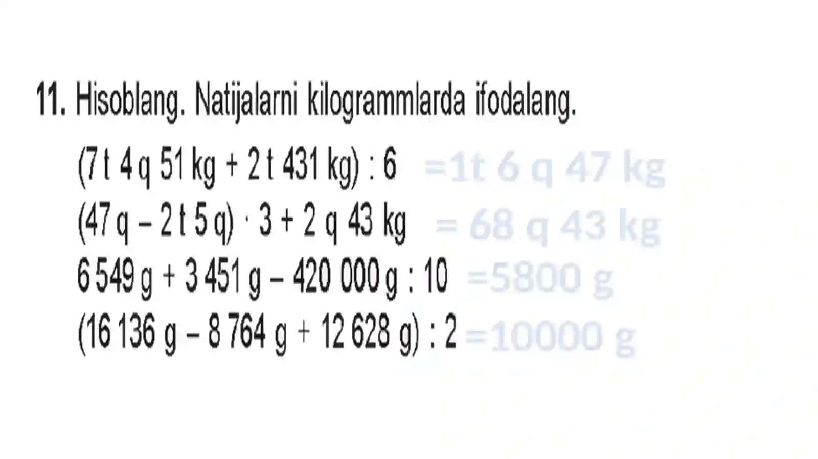 Sonli nur va shkala. 4-sinf matematika fanidan dars ishlanma 3