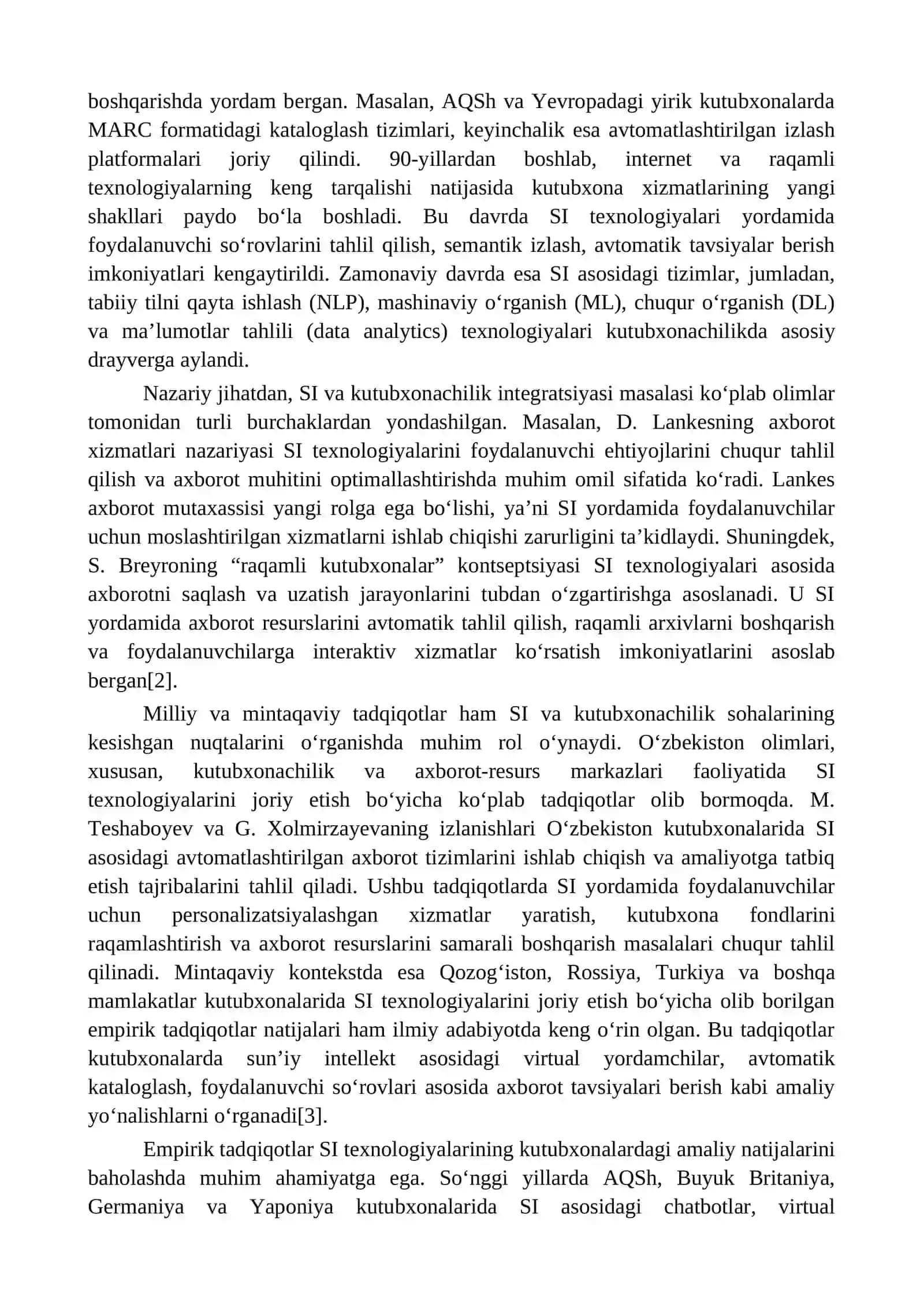 SUNʼIY INTELLEKT YORDAMIDA KUTUBXONALARNI RIVOJLANTIRISH 3
