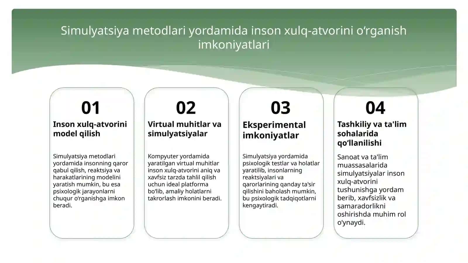 Muxandislik psixologiyasida simulyatsiya usullari va texnologiyalarining asosiy roli 3