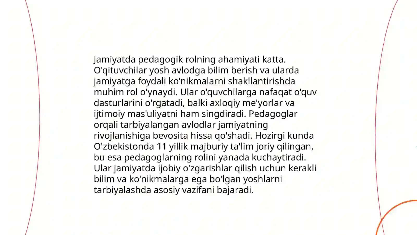 Jamiyatda o‘z o‘rniga ega mahoratli pedagog va siyosiy notiqlar Norxo'jayeva Jumagul 3
