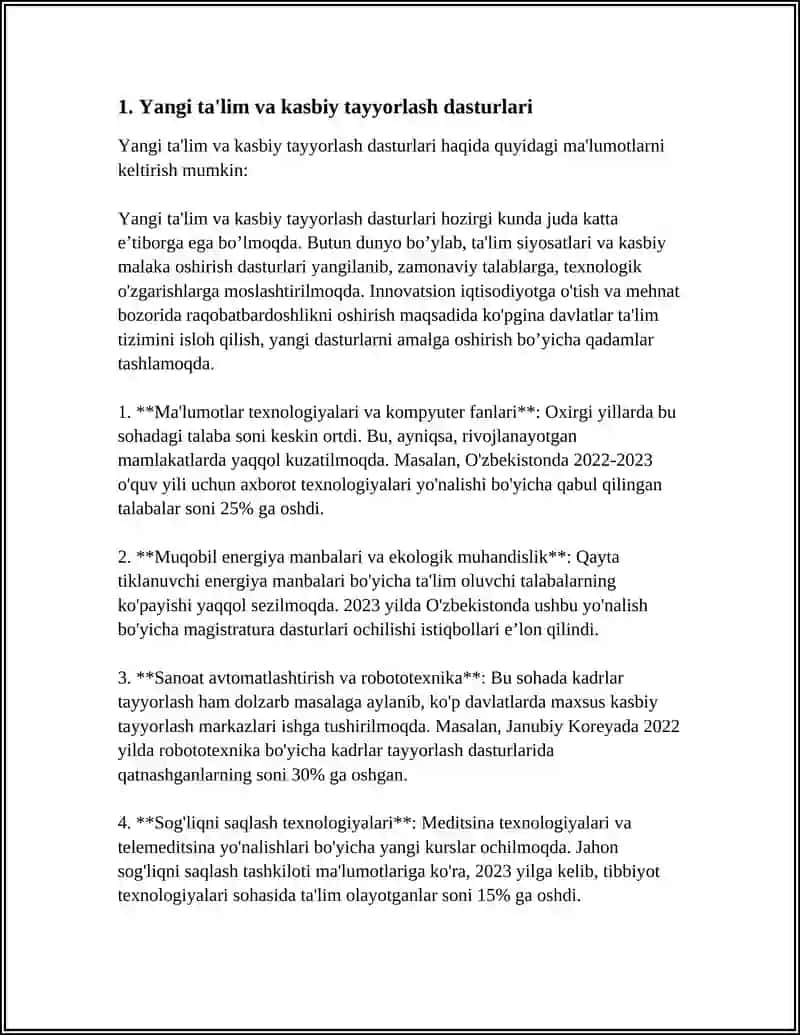 Yangi ta'lim va kasbiy tayyorlash dasturlari 3