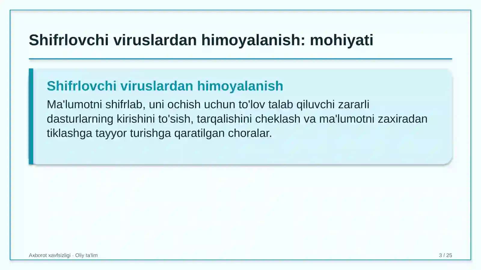 choyxonalarda shifrlovchi viruslardan himoyalanish 7655 3