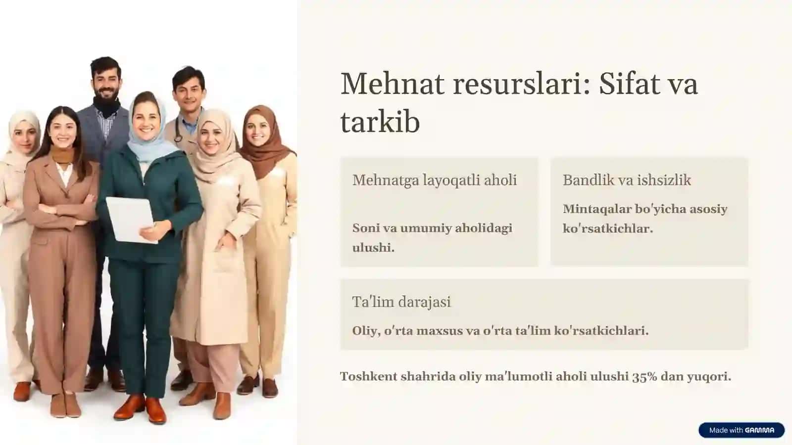 O'zbekiston mintaqalari: Aholi va mehnat resurslari 3