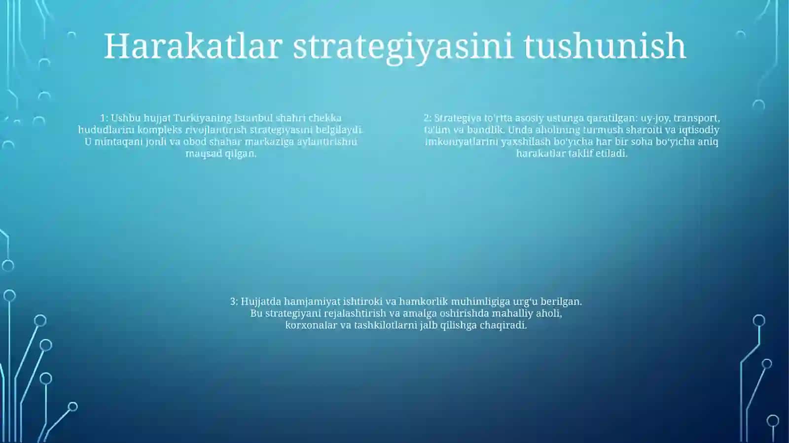 Harakatlar Strategiyasidan - Taraqqiyot Strategiyasi 3