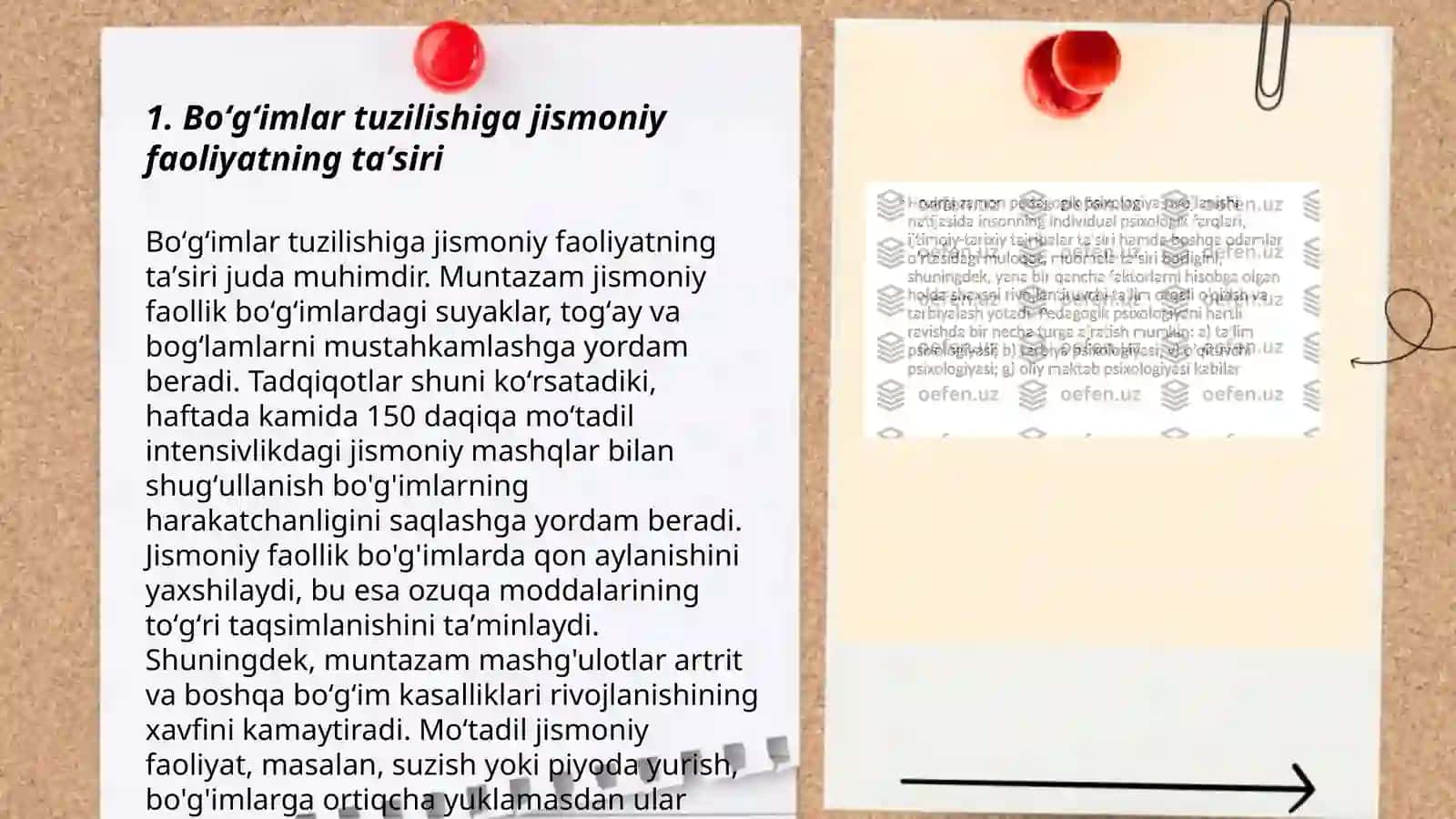 Boʻgʻimlar tuzilishiga jismoniy faoliyatning ta’siri 3