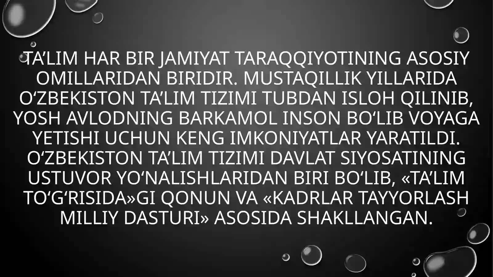 Oʻzbekiston ta’lim tizimi 3