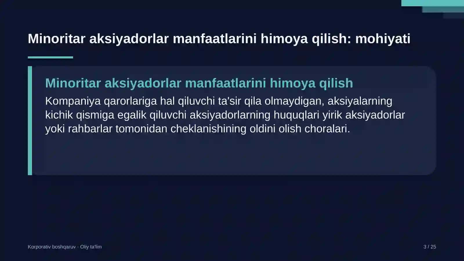 qishloq qurilishida minoritar aksiyadorlar manfaatlarini himoya qilish 9979 3