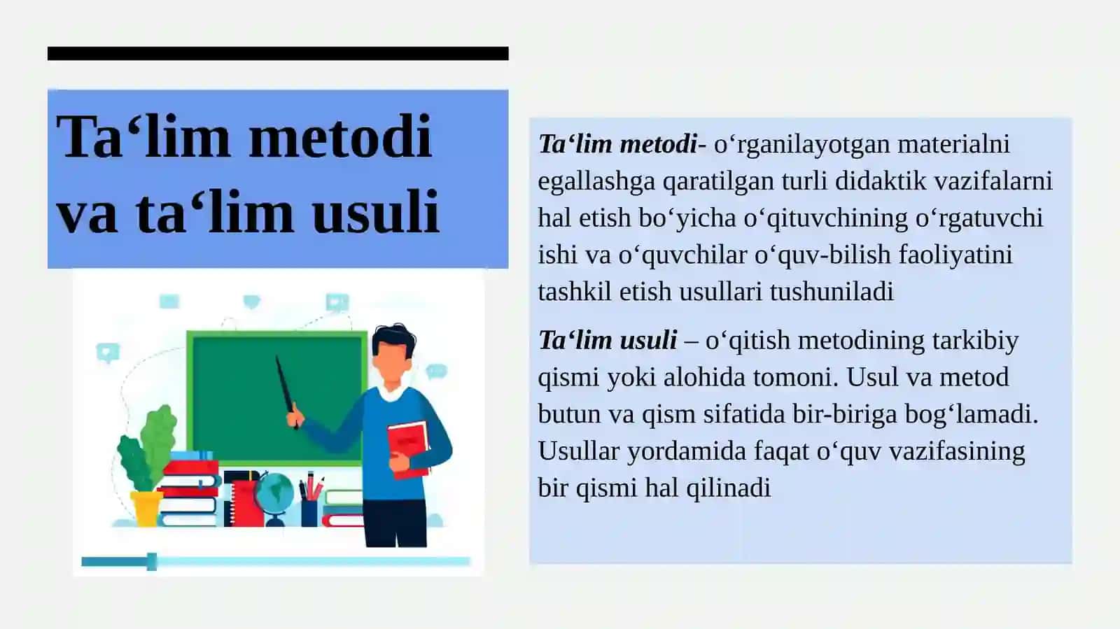 Ta'lim metodlari va usullari 3