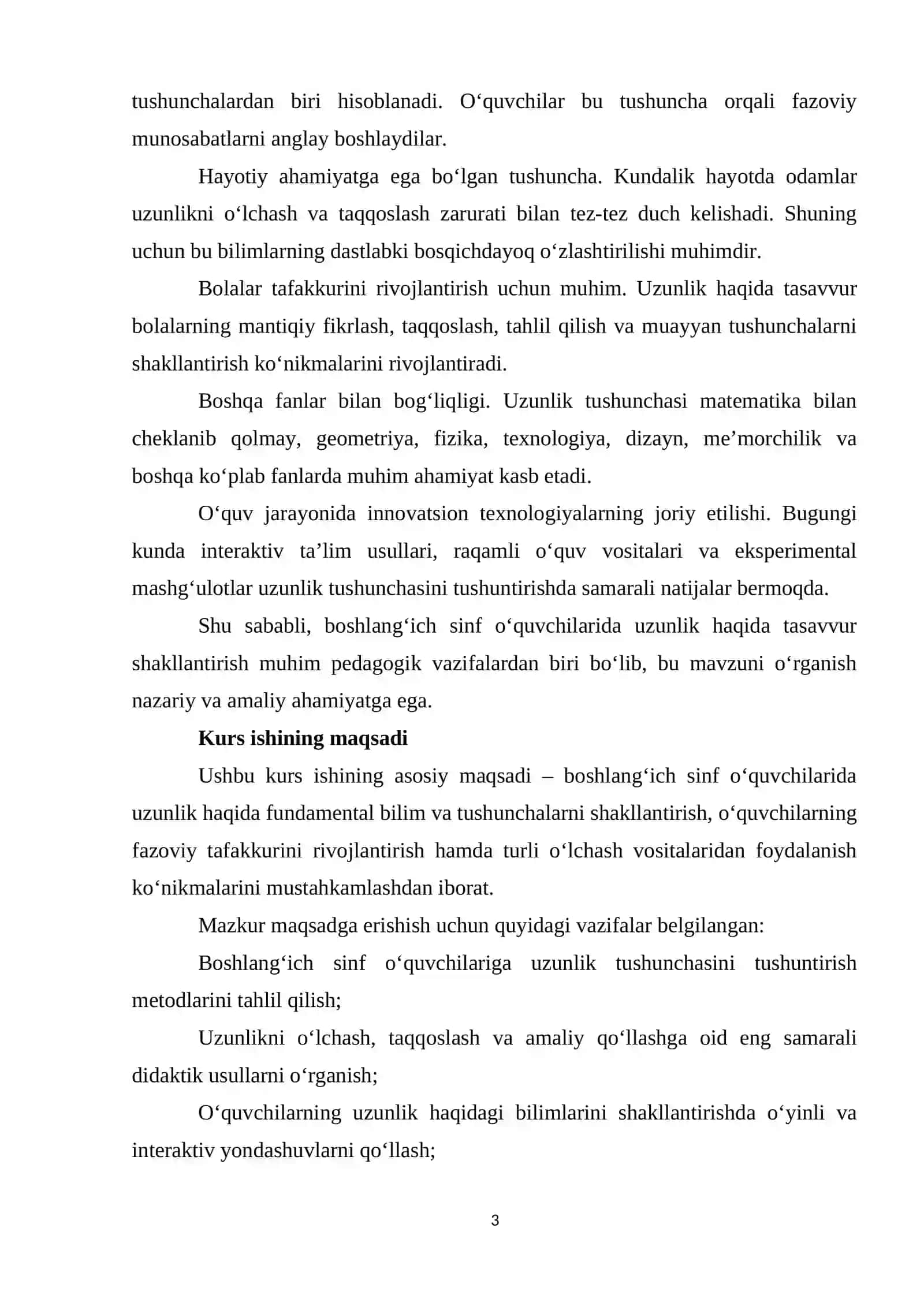 Boshlang'ich sinf o'quvchilarda uzunlik haqida tasavvur shakillantirish. 3