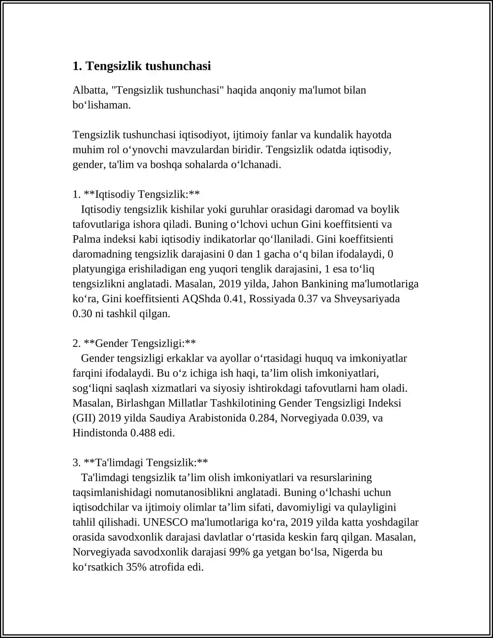 TENGSIZLIKLARNI ISBOTLASH, KLASSIK TENGSIZLIKLAR, NOSTANDART TENGSIZLIKLARNI YECHISH 3