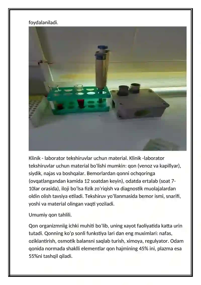 Qon surtmasini tayorlash 3