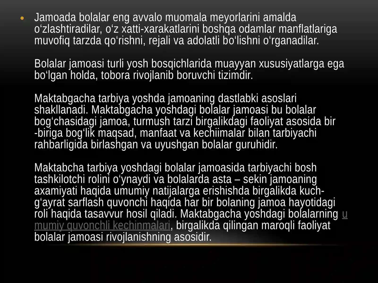 BOLALAR JAMOASINING SHAKILLANISH DARAJALARI VA BOSQICHLARI 3