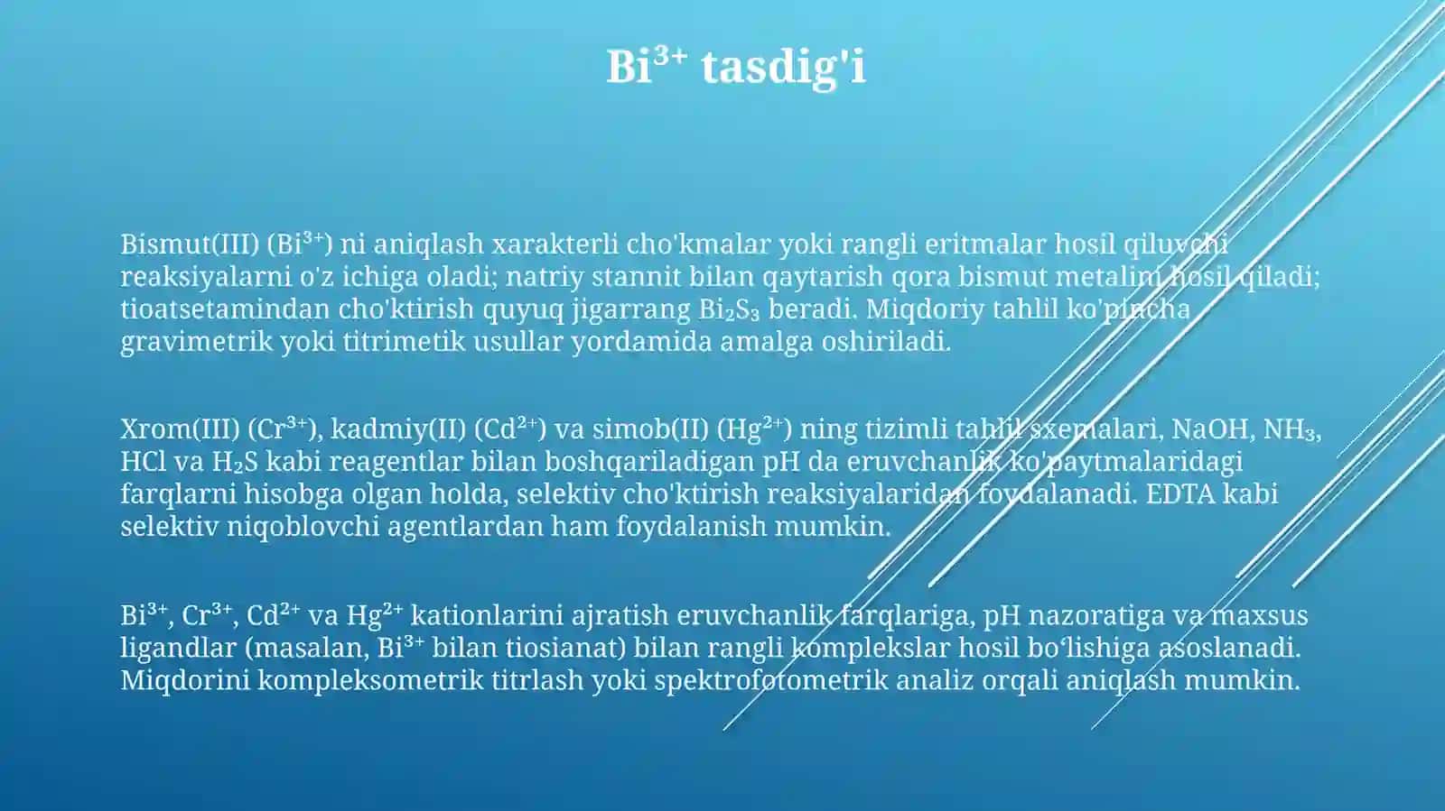 Cr+3,Bi+3,Cd+2vaHg+2kationlariningtizimlitahlilchizmasinituzishvaanalitikreaksiyalar 3