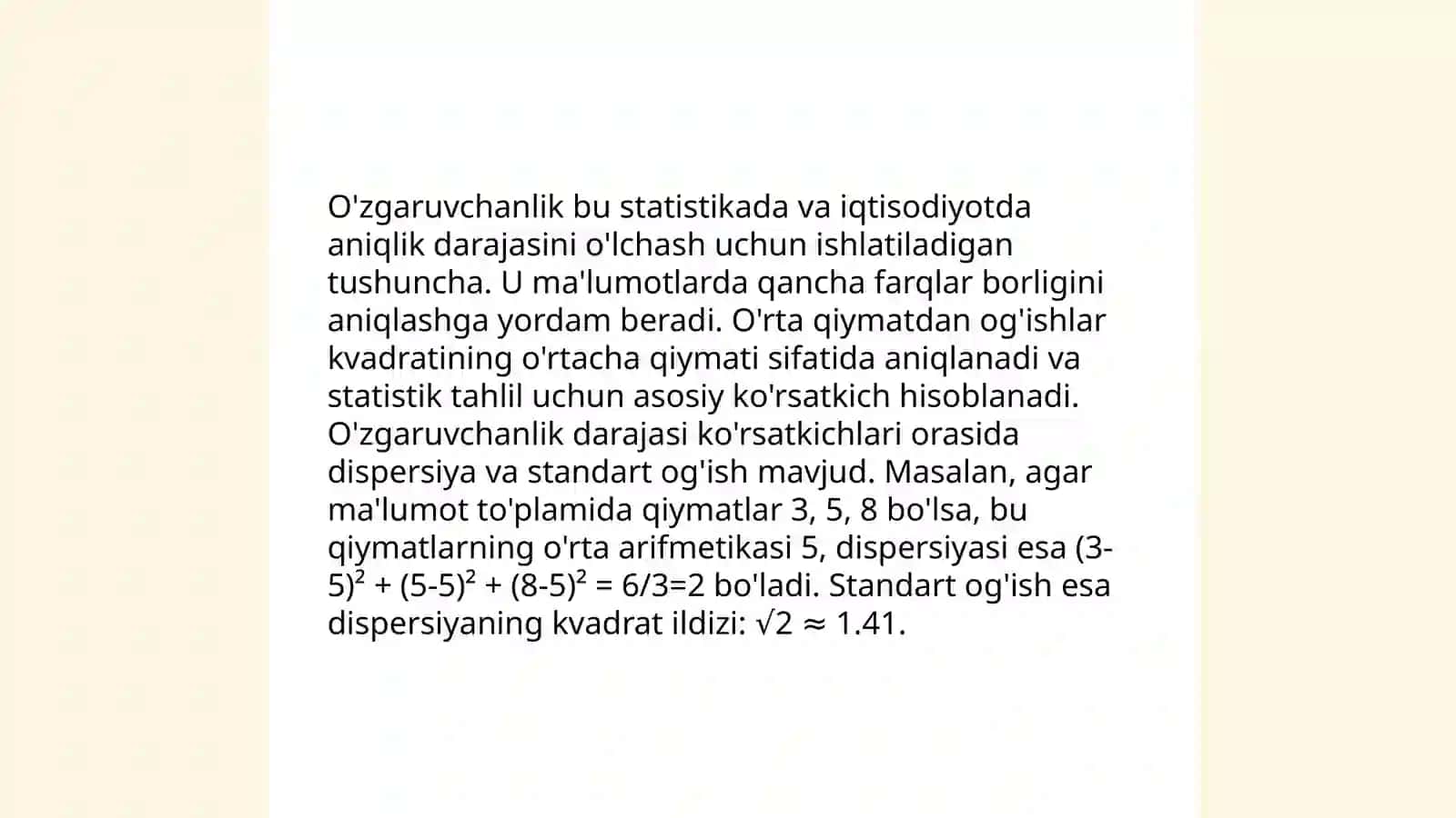 O'zgaruvchanlik va uning shakllari muammoli topshiriqlar viktorina savollar tayyorlash va taqdimotini o'tkazish 3