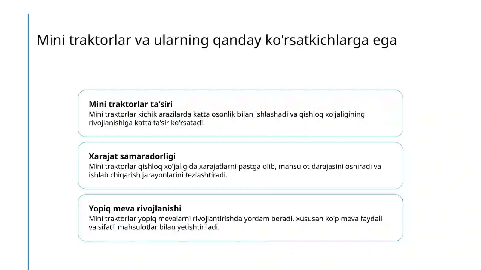 Mini traktorlarning xalq xo’jaligida tutgan o’rni 3