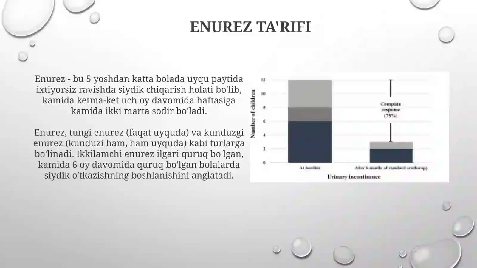 Bolalarda Enurez, siydik chiqarish yo‘llari neyrogen disfunksiyasi 3