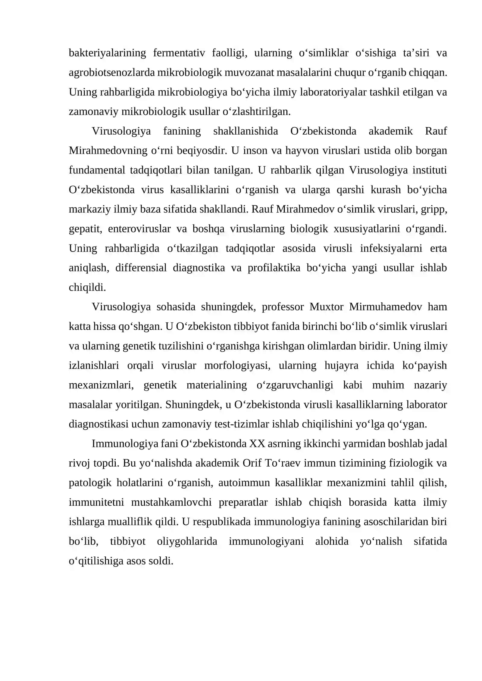 Mikrobiologiya, virusologiya, immunologiya, parazitologiya fanlari 3