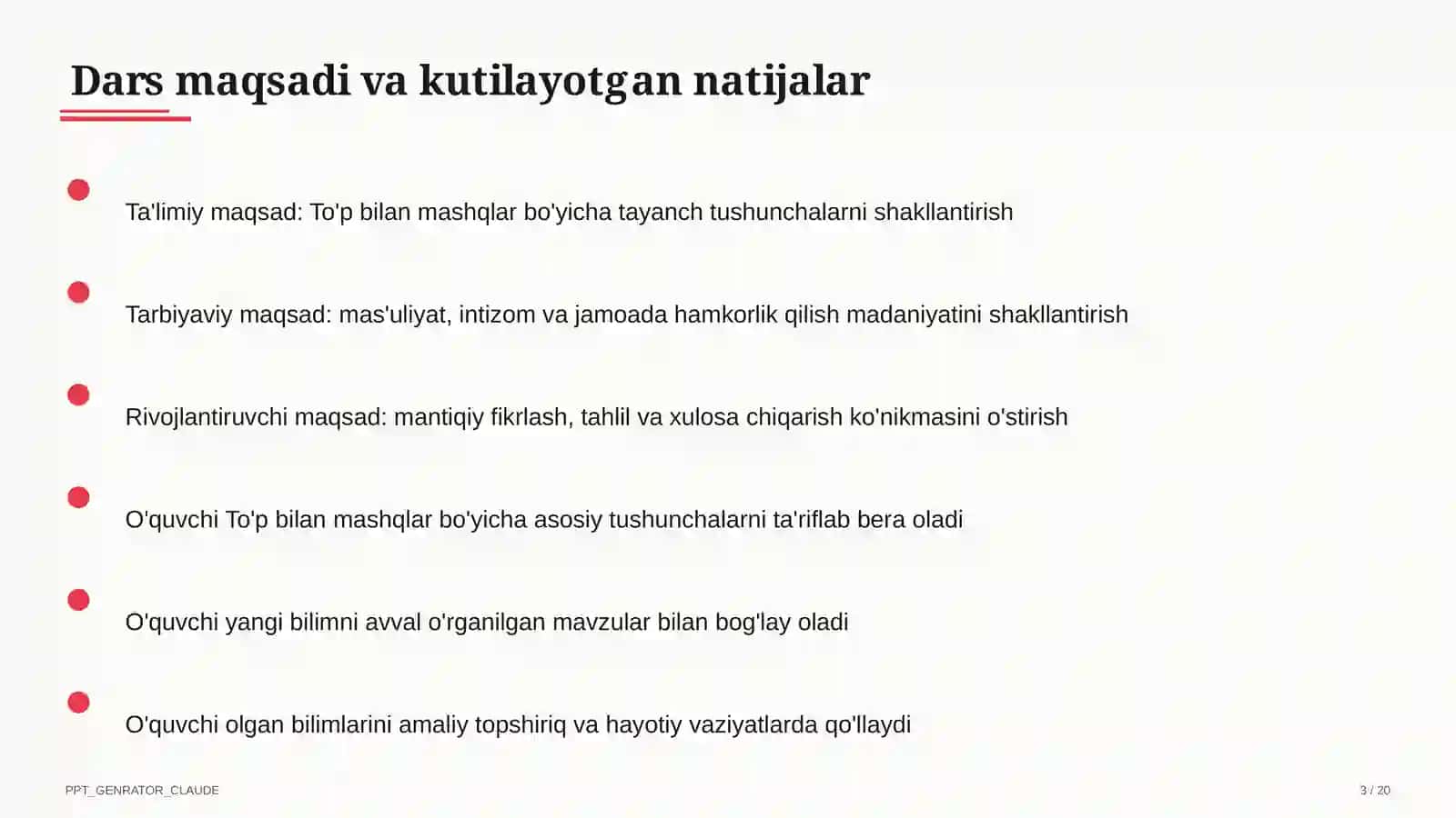 To'p bilan mashqlar (2-sinf) 3