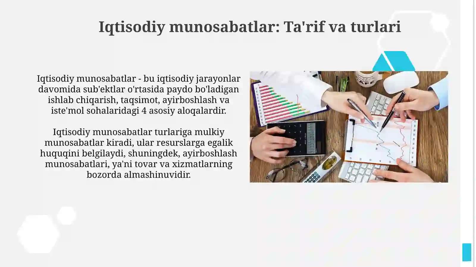 IQTISODIYOT NAZARIYASI FANI PREDMETI IQTISODIY MUNOSABATLAR 3