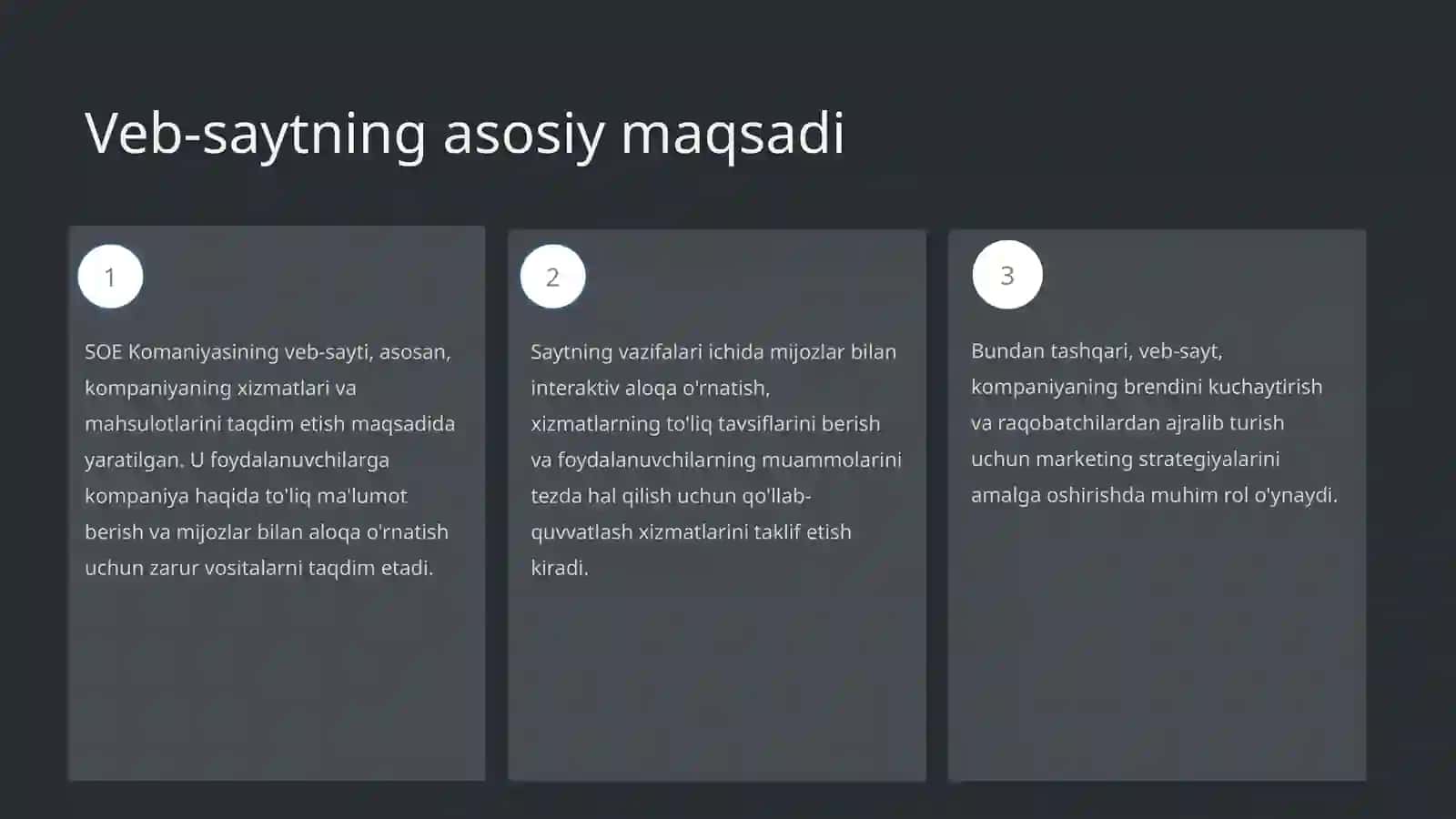 SOE Komaniyasi saytining veb analitik tahlili 3
