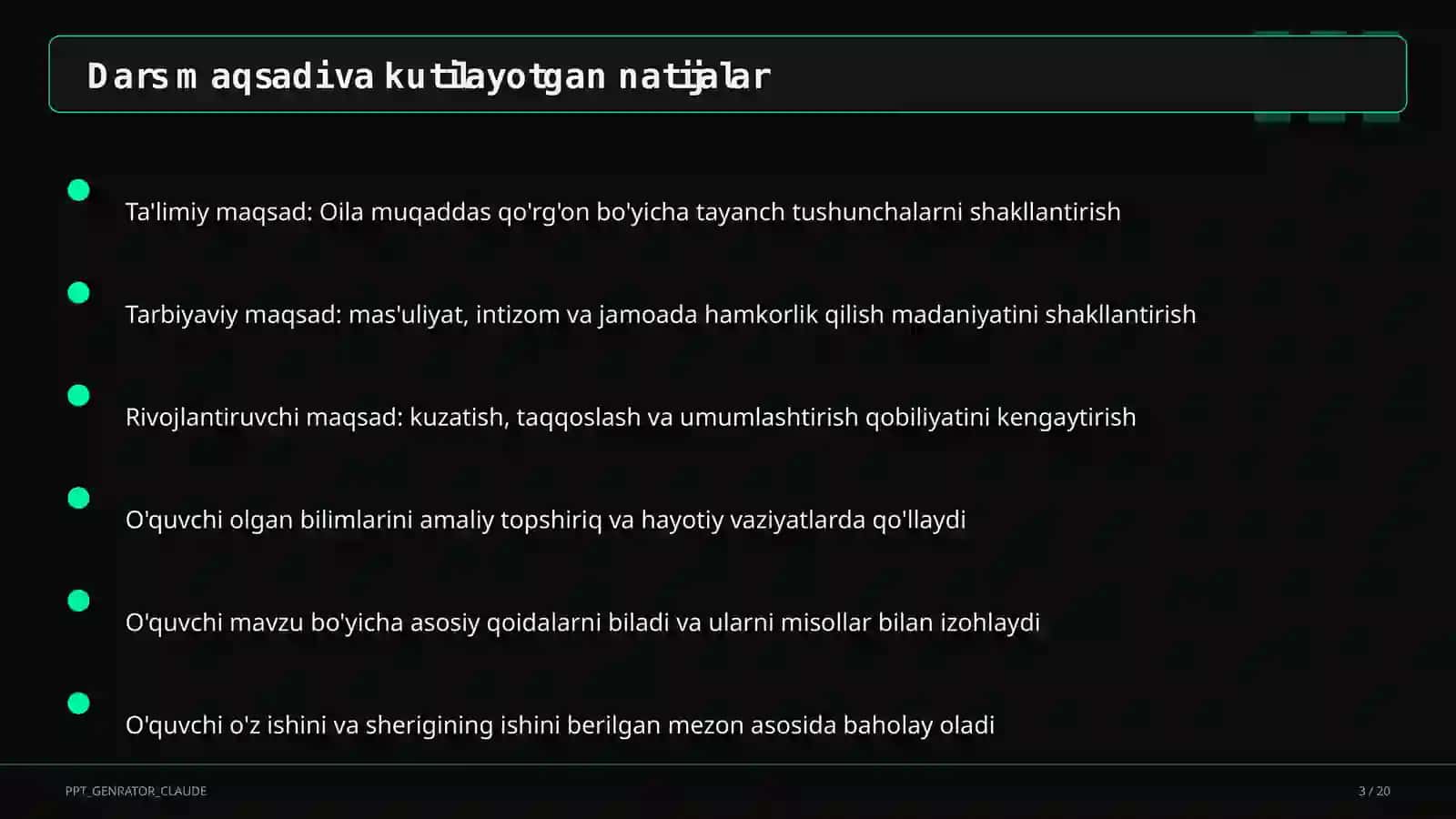 Oila muqaddas qo'rg'on (5-sinf) 3