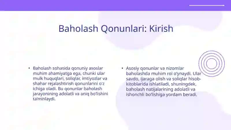 Baholash Qonunlari 3