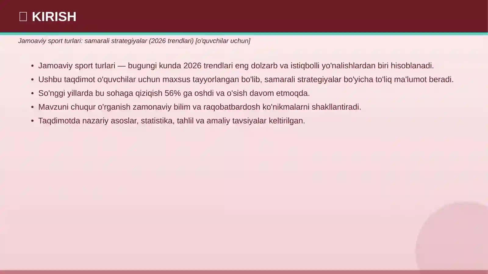 Jamoaviy sport turlari: samarali strategiyalar (2026 trendlari) [o'quvchilar uchun] 3