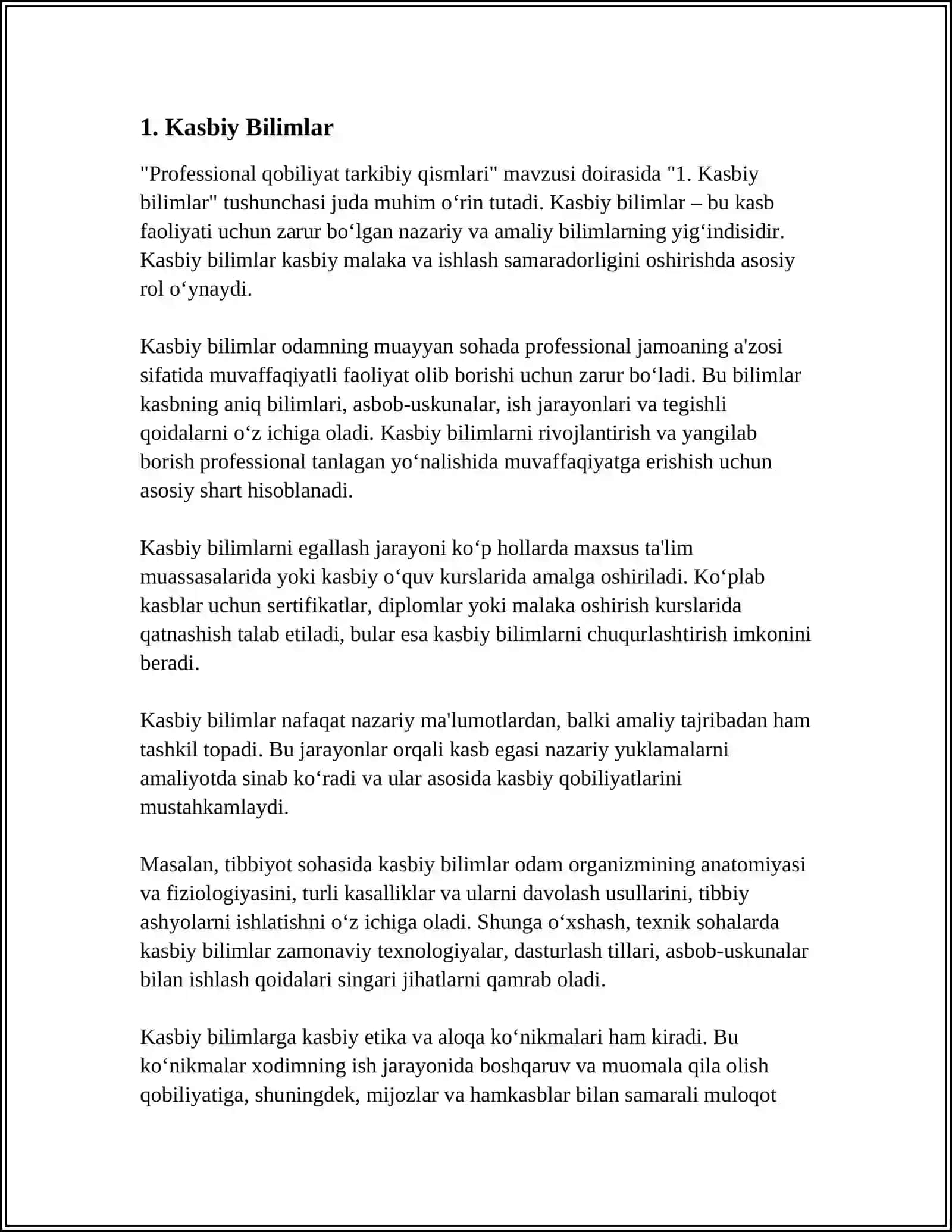 PROFESSIONAL QOBILIYAT TARKIBIY QISMLARI 3