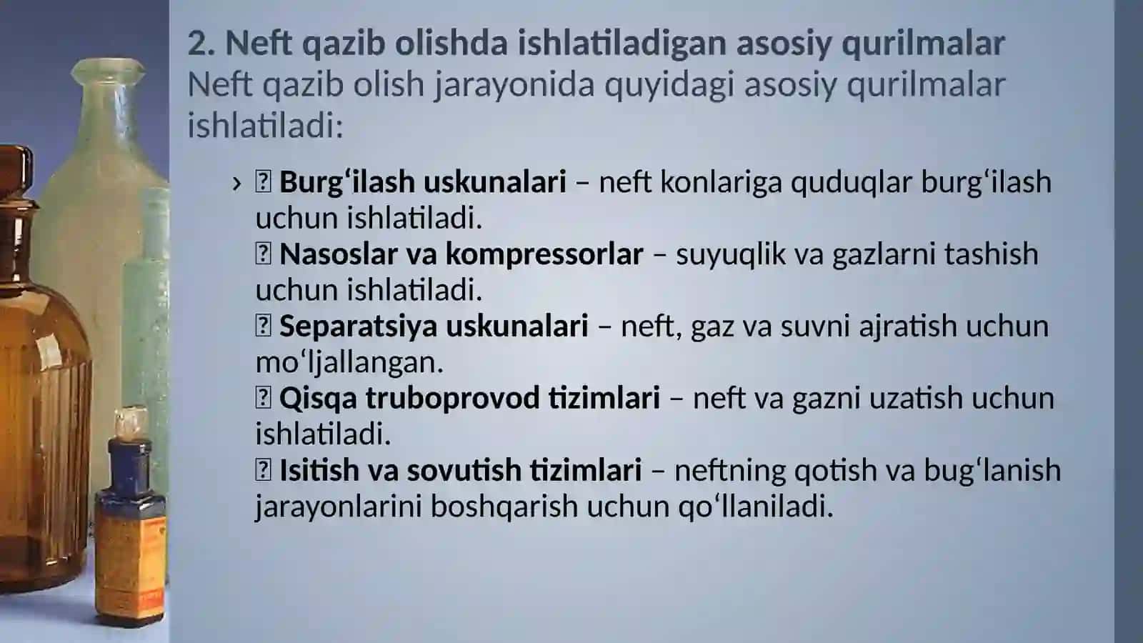 Neftni qazib olish korxonalari qurilmalarini ta'mirlash 3