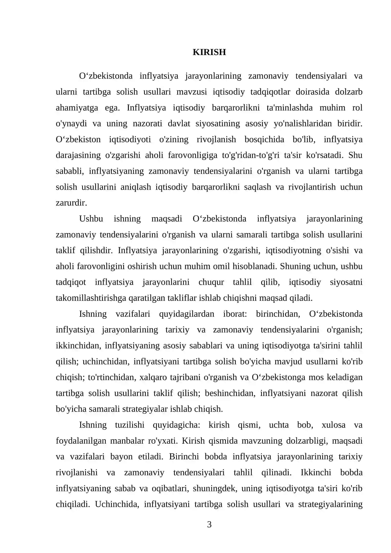 Inflyatsiya jarayonlari va ularni tartibga solish 3