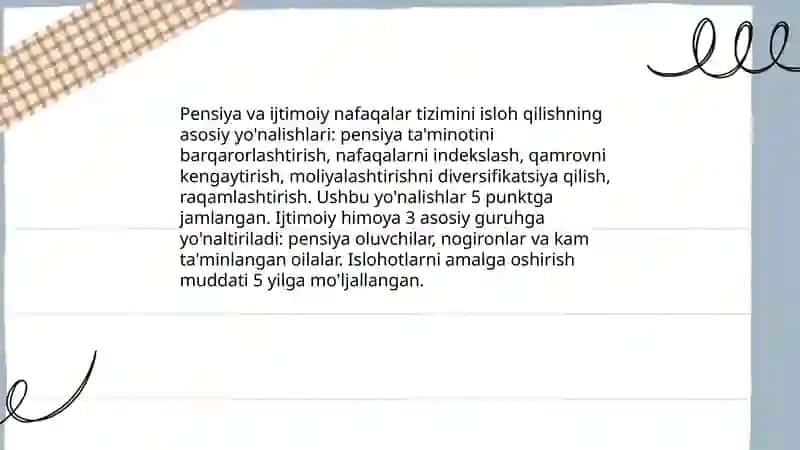 Pensiya va ijtimoiy nafaqalar tizimini isloh qilish 3