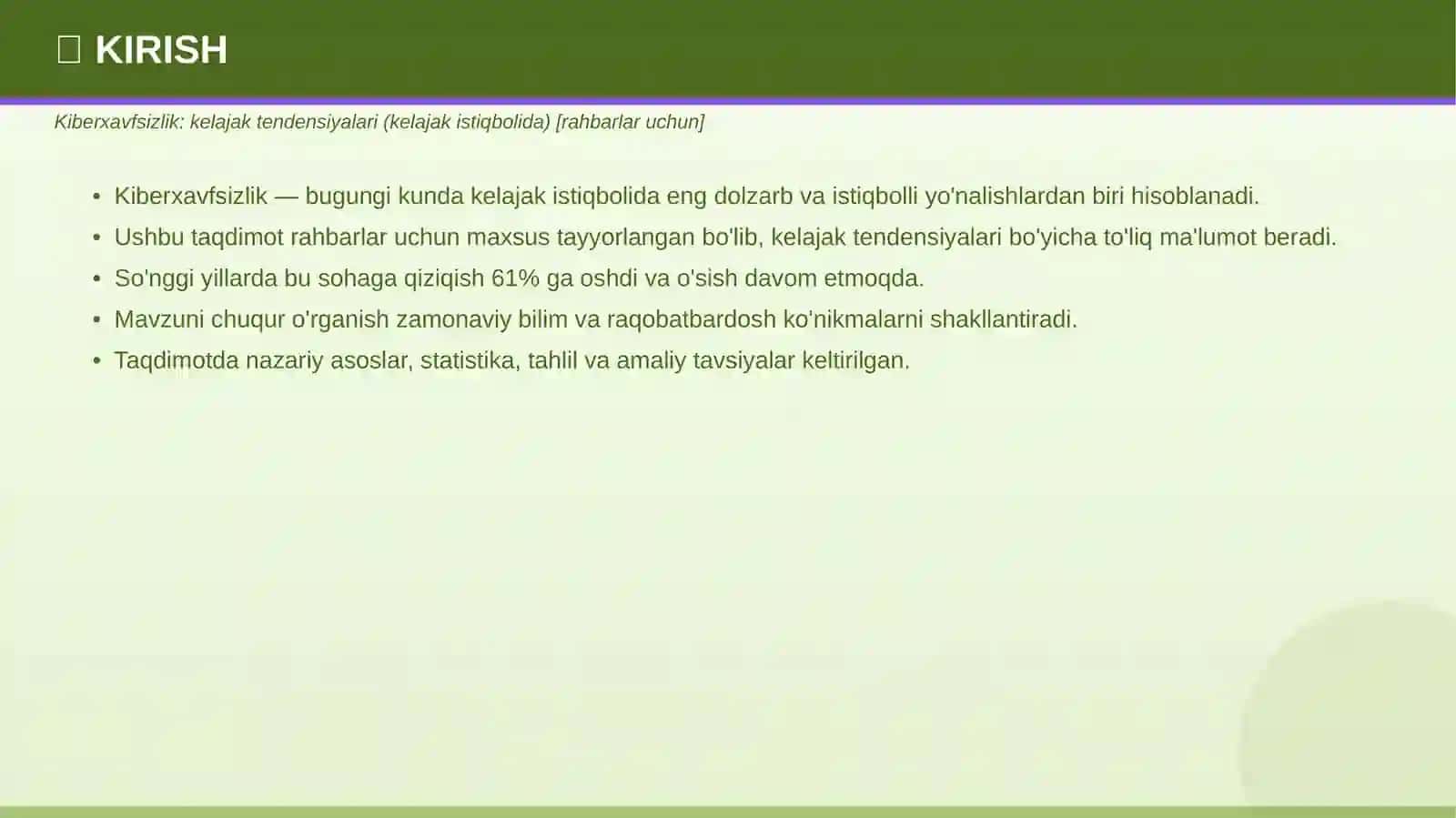 KIBERXAVFSIZLIK Kelajak tendensiyalari 3