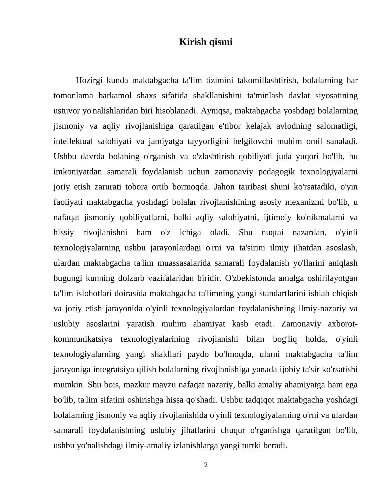 Maktabgacha yoshdagi bolalarni jismoniy va aqliy rivojlantirishda o'yinli texnologiyalarning o'rni 3