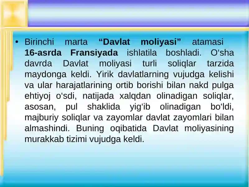 Davlat moliyasi tizimi 3