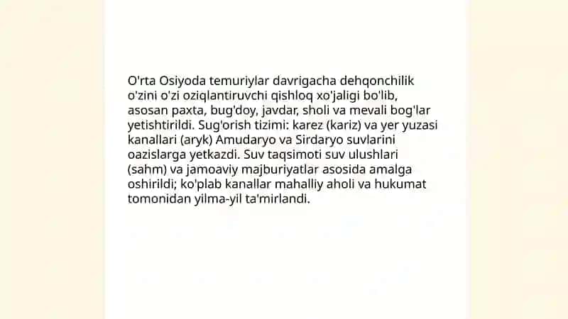 Òrta osiyoda temuriylar davrigacha va temuriylar davridagi iqtisodiy qarashlar 3