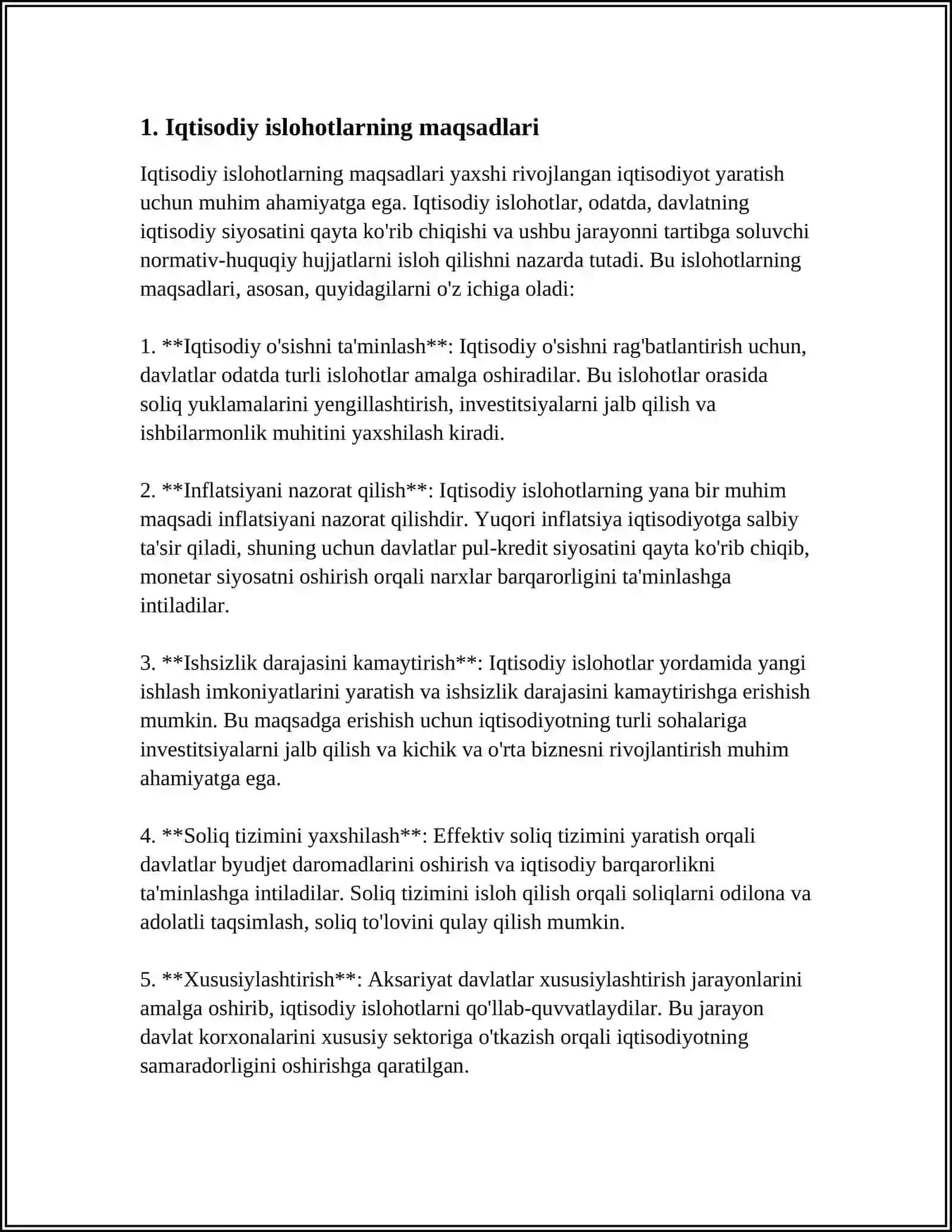 Iqtisodyotni Rivojantirishning "Harakatlar Strategiyasi"ning ahamyati 3