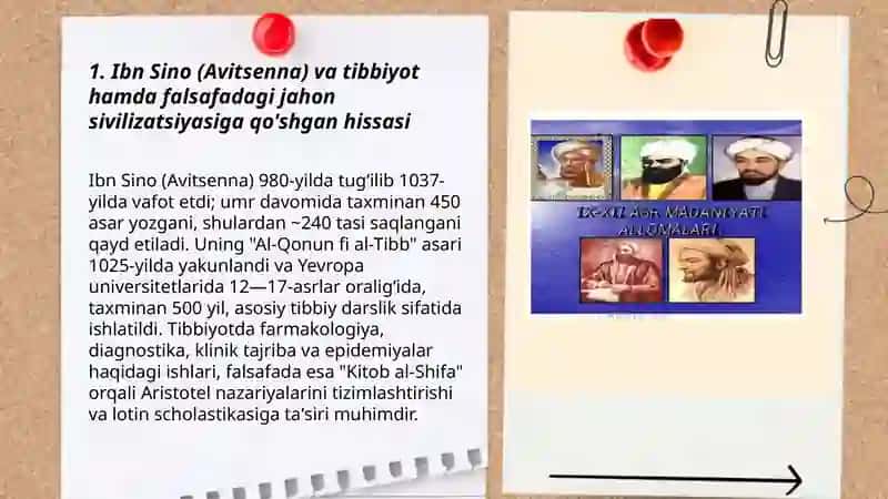 Buyuk allomalarning jahon sivilizatsiyasiga qo'shgan hissasi 3