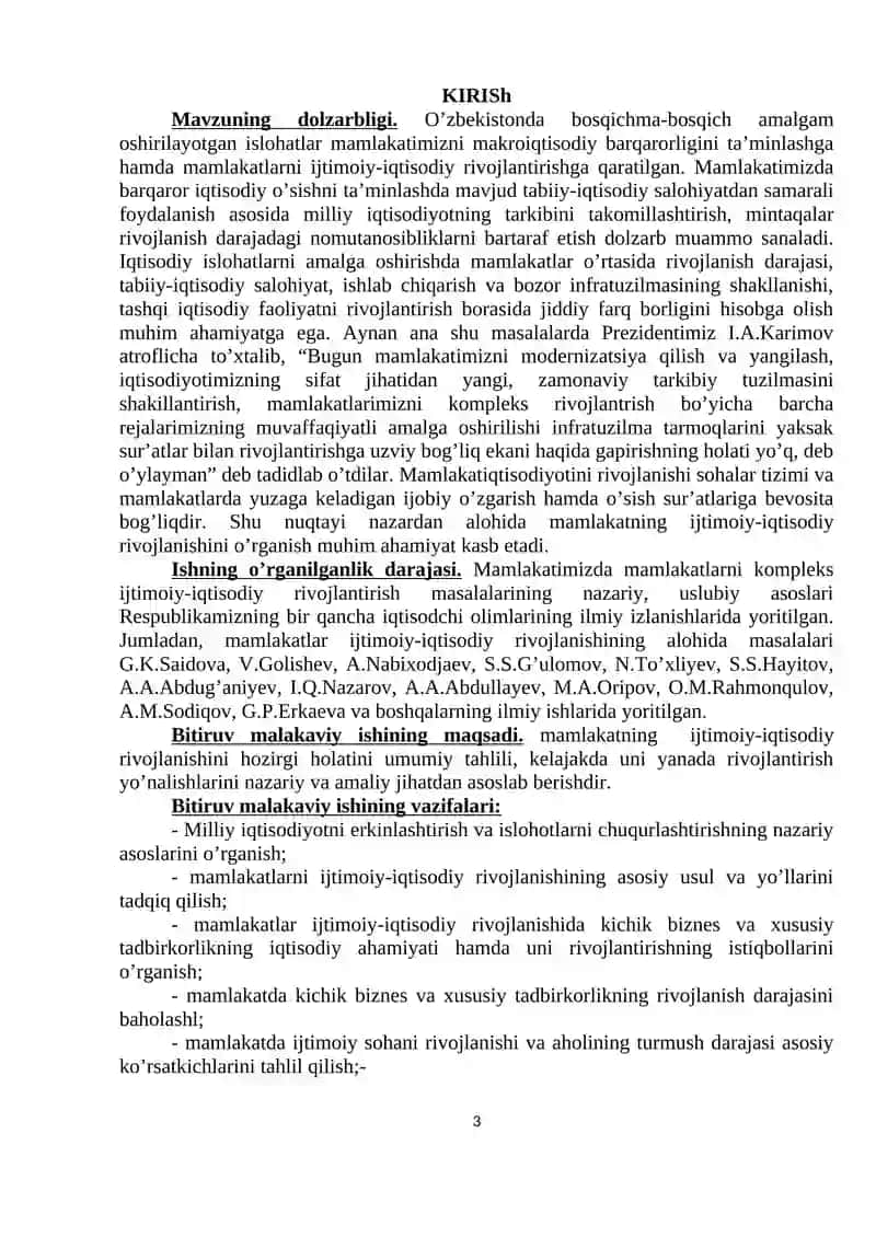 "MAMLAKATNI IJTIMOIY-IQTISODIY RIVOJLANISHINI UMUMIY TAHLILI" 3
