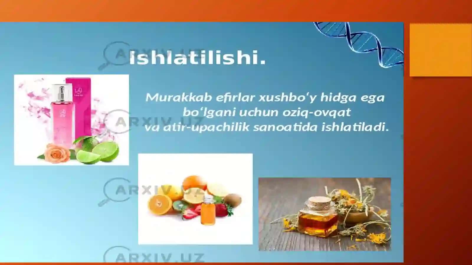 Murrakab efirlar, Yog`lar 3