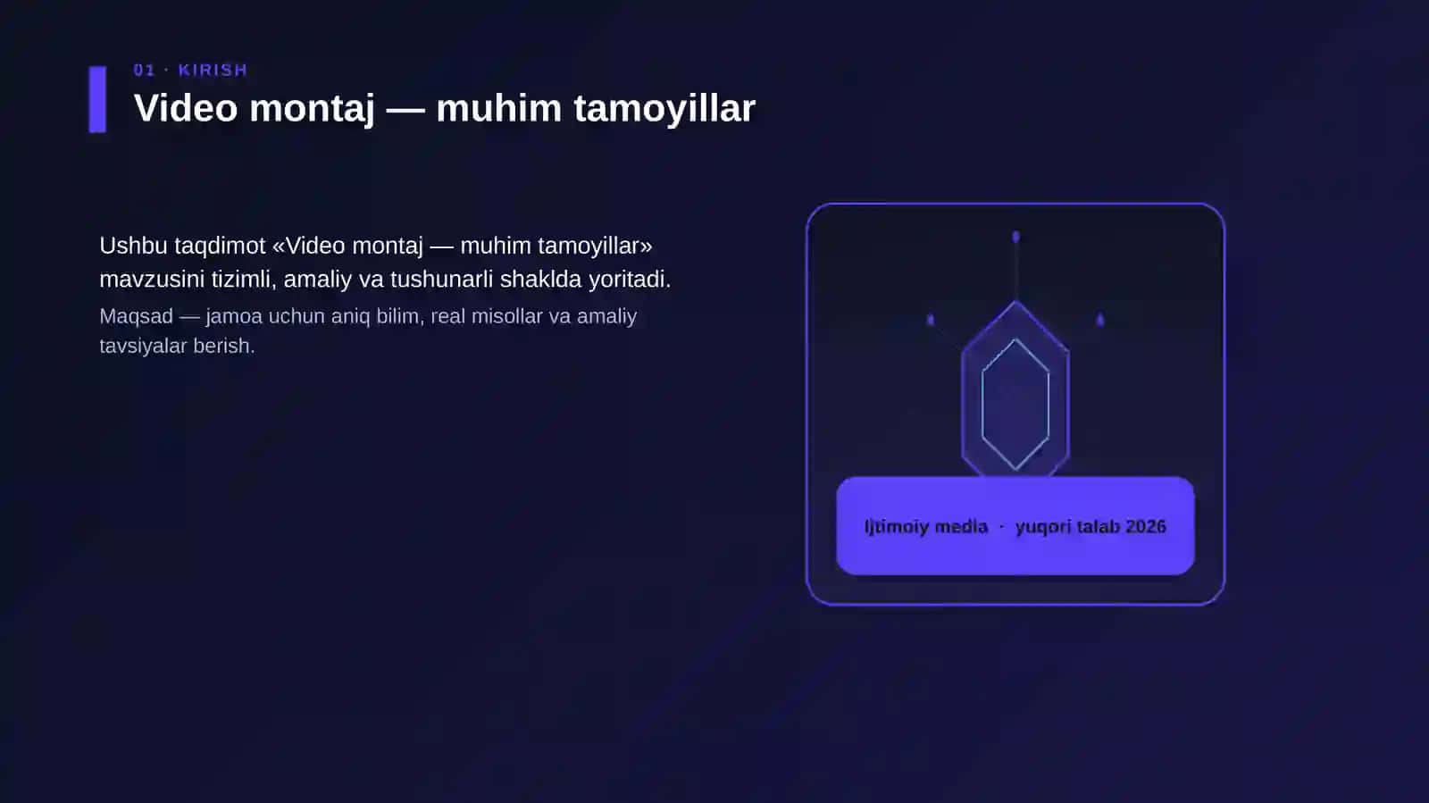 Video montaj — muhim tamoyillar 3