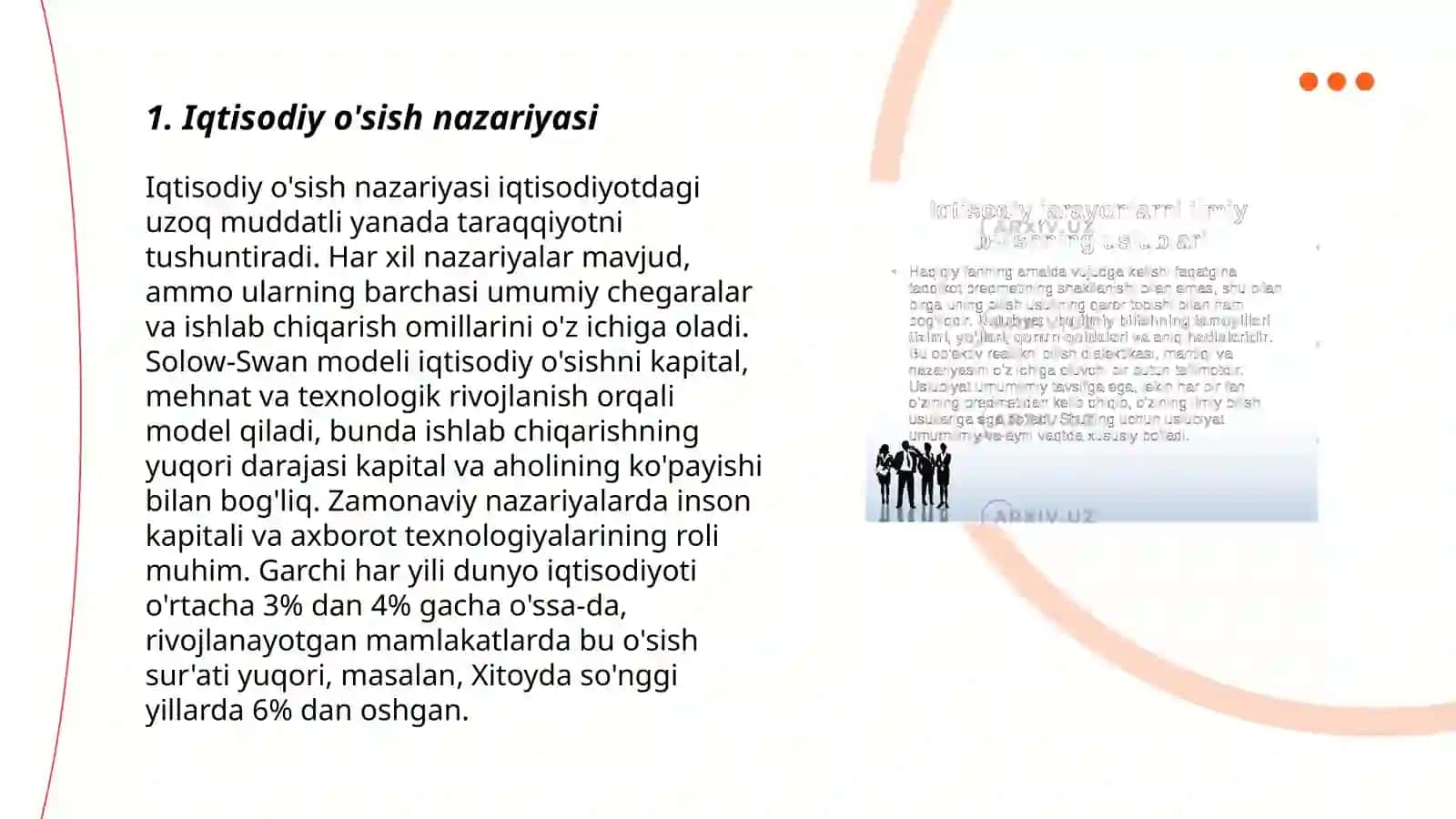 Iqtisodiy o'sish nazariyasi 3