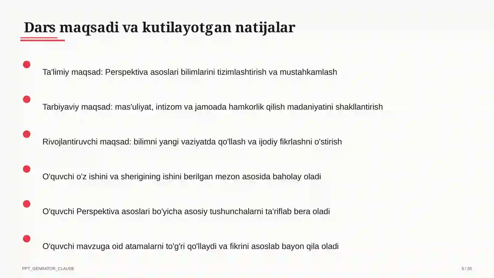 Perspektiva asoslari (5-sinf) 3