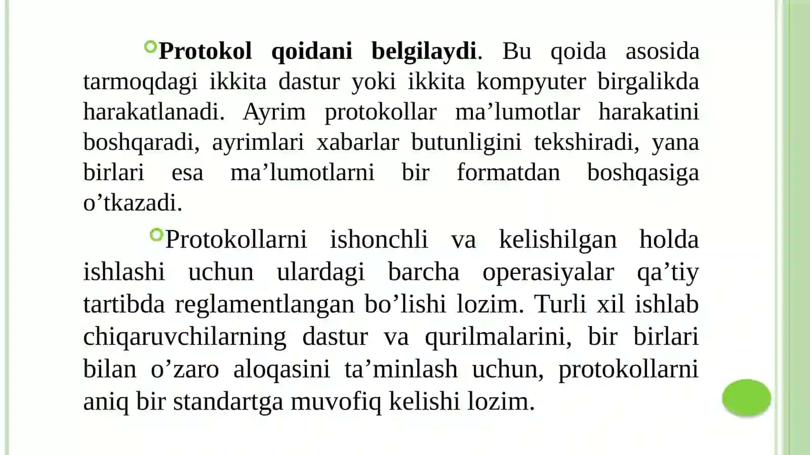 Kompyutertarmoqlarining protokollari 3