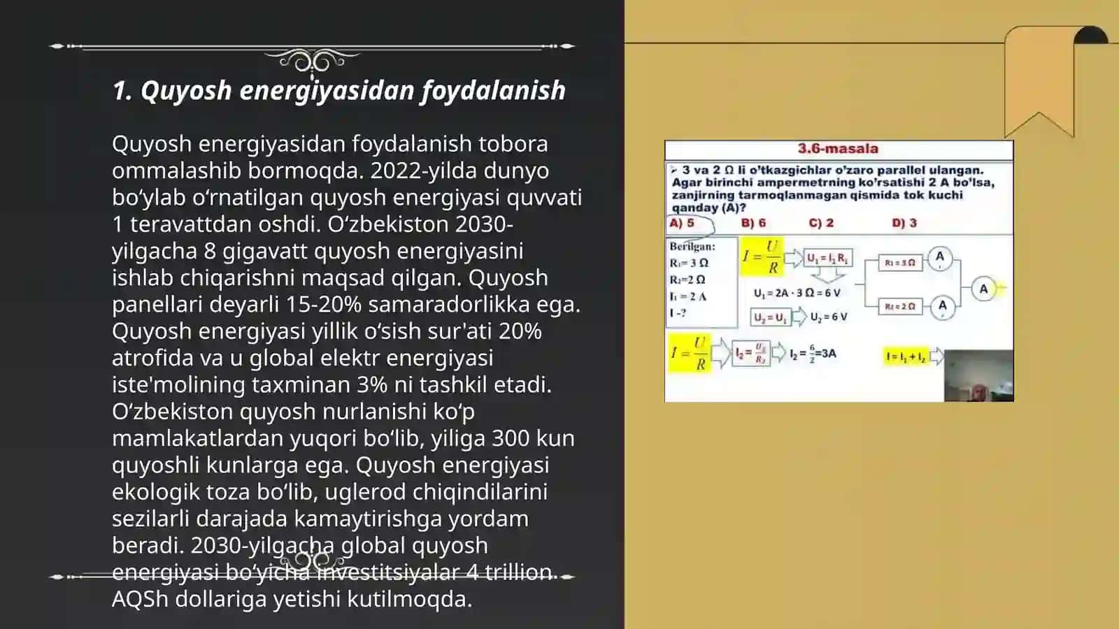 Qayta tiklanadigan energiya manbalari va ularni boshqarish 3