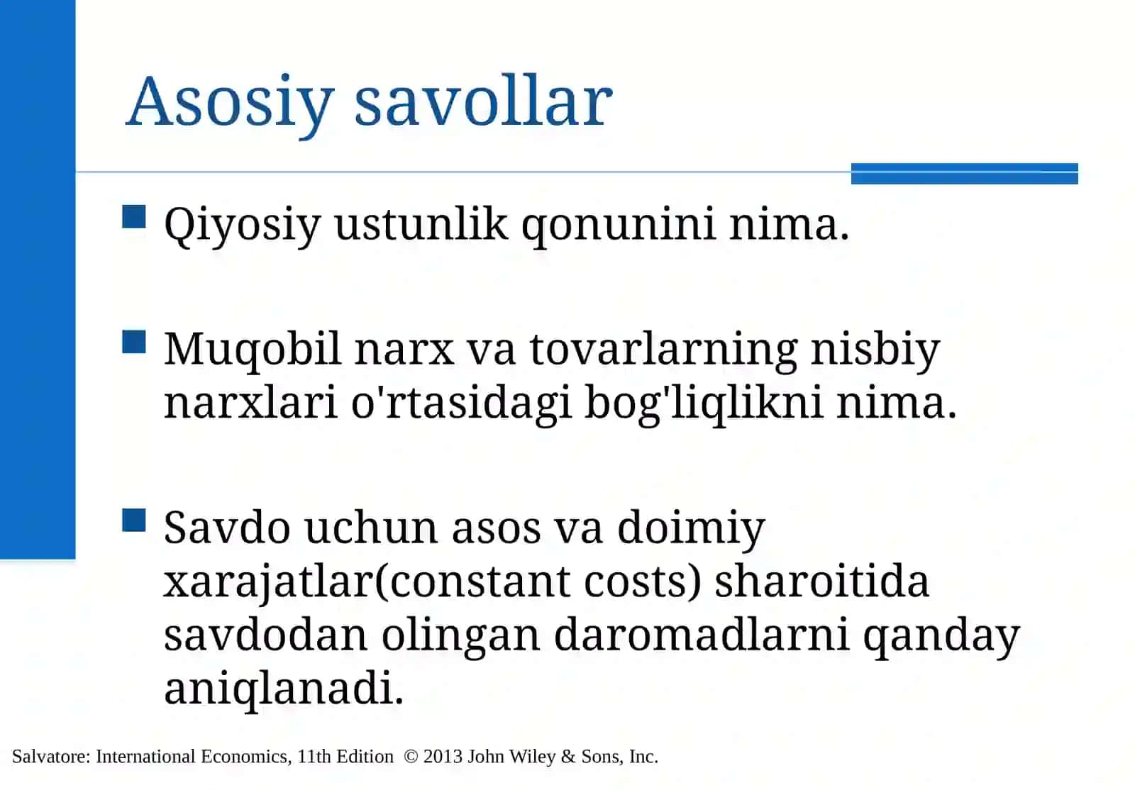 Qiyosiy ustunlik qonuni 3