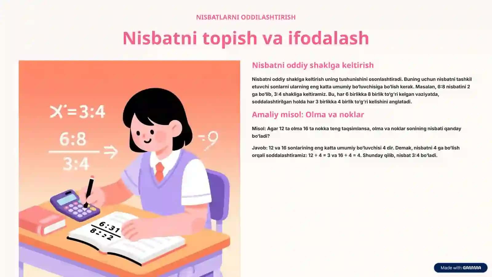 Nisbatga Doir Matnli Masalalar 3