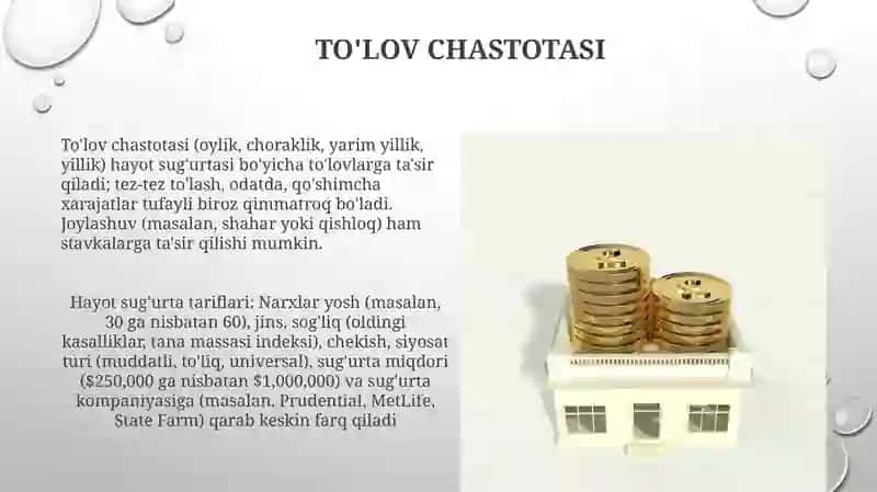 Hayot sug'urtasida tarif stavkalari 3